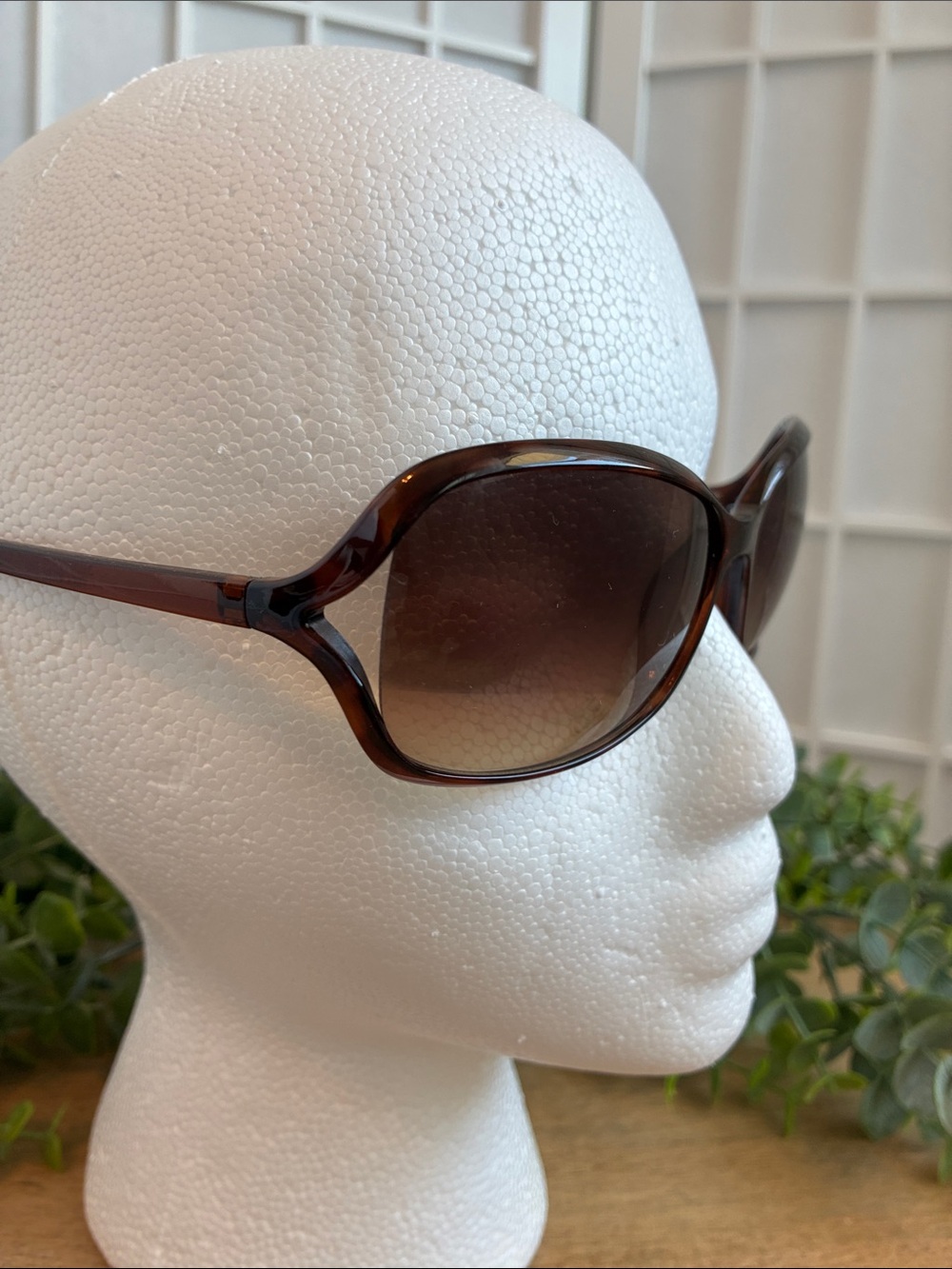 Vera Wang's Simply Vera Tortious Shell Sunglasses, Vented Sides, Gradient Lenses